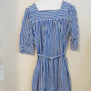 Avon Size 10 Blue and white stripe dress